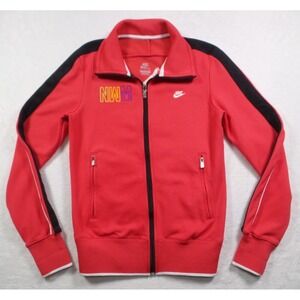 Nike Sportwear Jacket Womens Size Small Red Track Full Zip NWM 11 Marathon